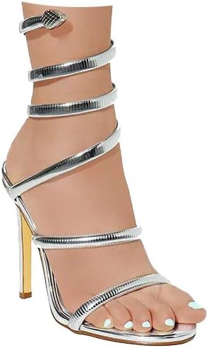 Spiral Wrap Around Ankle Strap Stiletto Heels Nikkia-223 Liliana