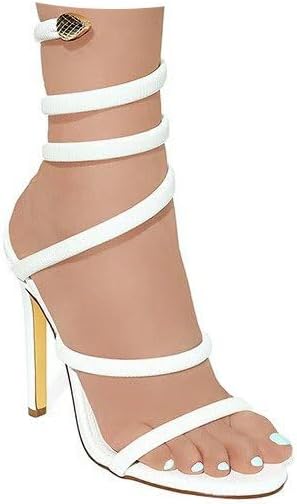 Spiral Wrap Around Ankle Strap Stiletto Heels Nikkia-223 Liliana