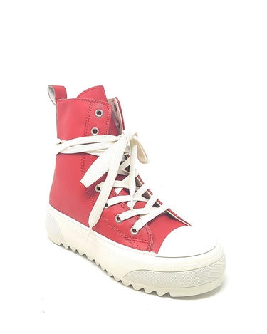 Leather Canvas High Top Sneakers | Shoe Time