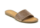 Allover Rhinestone Slide Sandals Honey-62 Glaze | Shoe Time