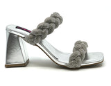 Braided Rhinestone Double Band Square Toe UFA-03 | Shoe Time