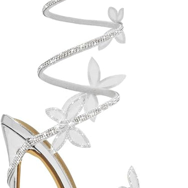 Fantasy Butterfly Detail Wrap Around Strap Stiletto Heels