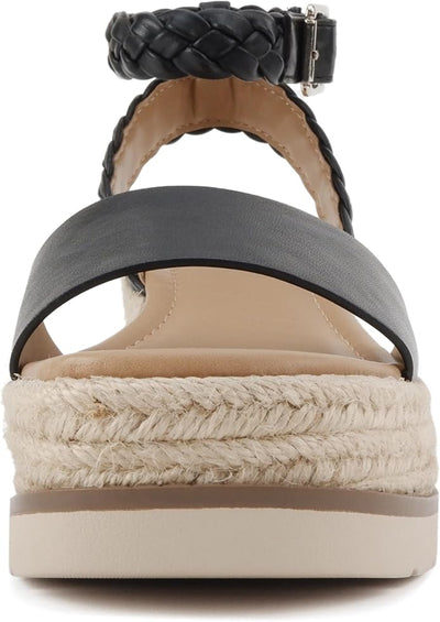 Espadrille Wedge Sandal with Braided Ankle Strap Emalin