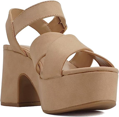 Soda Syren | Ankle Strap Chunky Heels | Shoe Time