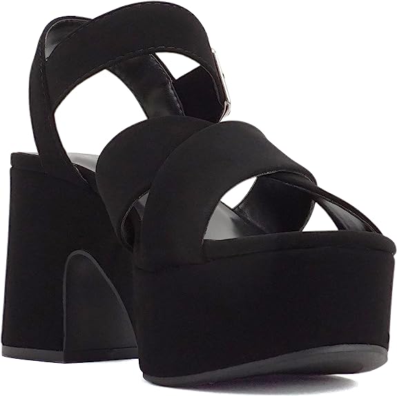 Soda Syren | Ankle Strap Chunky Heels | Shoe Time