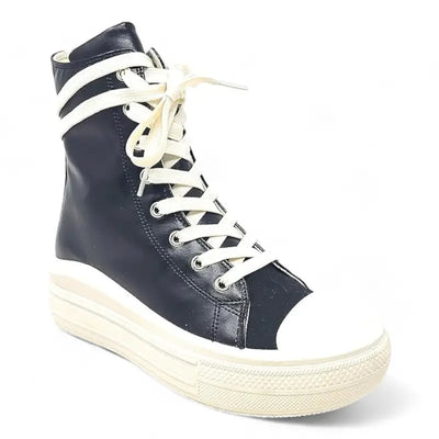 Women's Canvas or Leatherette Ankle High Boots High Top Fashion Sneakers