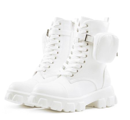 Bamboo TETRIS 12 Pouch Strap Combat Boots SHOE TIME