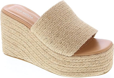 Top Moda Wedge Espadrille Slide Sandals Webster-20 | Shoe Time