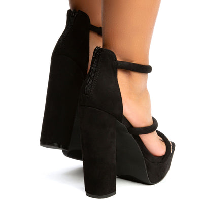 Chunky Platform Heel Double Straps Yuko-80 Liliana