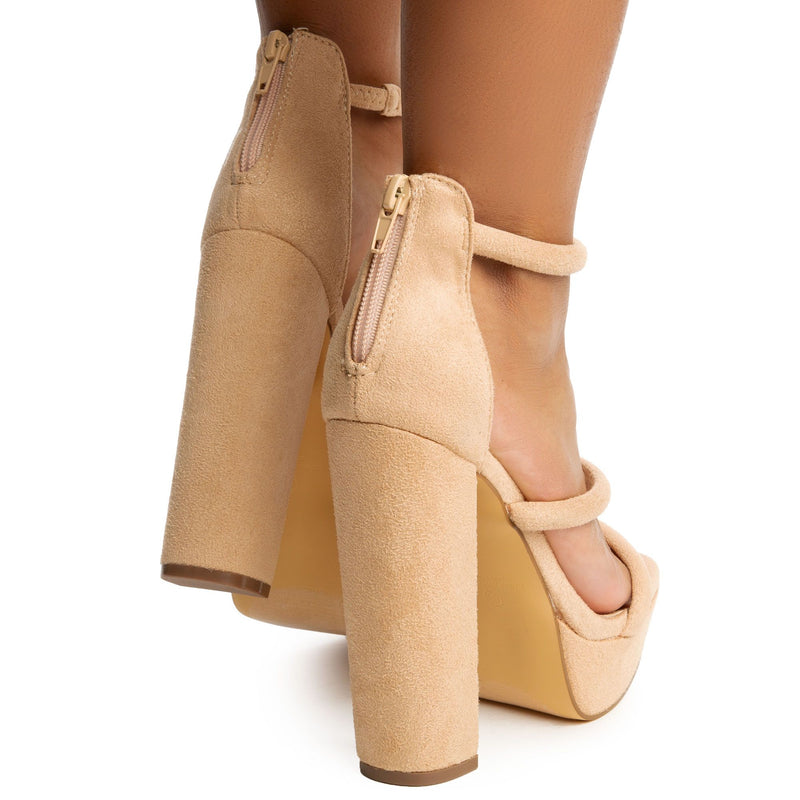 Chunky Platform Heel Double Straps Yuko-80 Liliana