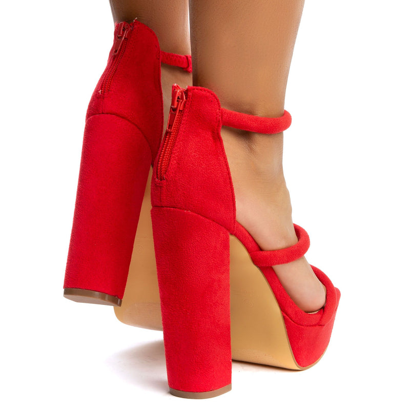 Chunky Platform Heel Double Straps Yuko-80 Liliana