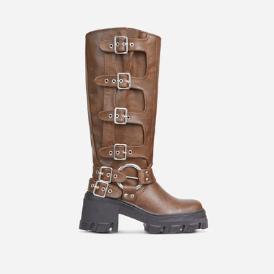 Buckle-Up-Now Side Buckle Chunky Sole Boots