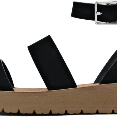 Soda Two Band Ankle Strap Flat Sandals Dabster | Shoe Time