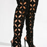 Cape Robbin Rhinestone Thigh High Trim Boots Diana | Shoe Time