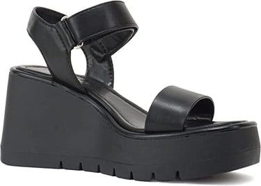 Soda Hitto Strap Lug Sole Wedge Sandal | Shoe Time