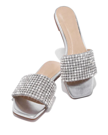 Rhinestone Flat Sandals Lisa-6 Liliana | Shoe Time