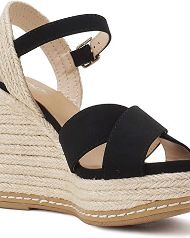 Soda Melany Ankle Strap Espadrille Wedge Sandal | Shoe Time