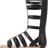 Soda Moxie Mid-Calf Flat Gladiator Sandal | Shoe Time