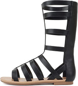 Soda Moxie Mid-Calf Flat Gladiator Sandal | Shoe Time