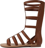 Soda Moxie Mid-Calf Flat Gladiator Sandal | Shoe Time