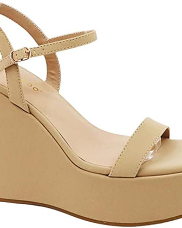 Wedge Platform Sandal with Strap Nala-04 Bamboo | Shoe Time