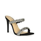 Rhinestone Braided Open Toe Heels Nars-04 | Shoe Time