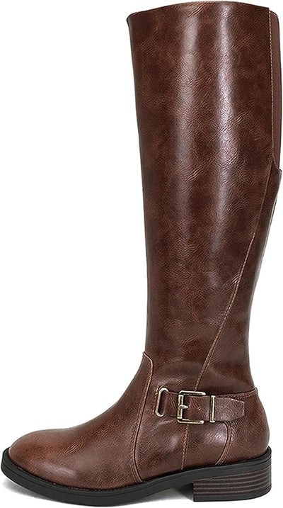 Soda Nectar Buckle Knee High Riding Boots