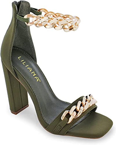 Chunky Heel With Ankle Chain Novax-2 by Liliana | Shoe Time