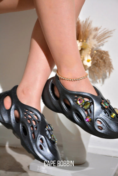 Cape Robbin Futurism Gems Slip On Sandals | Shoe Time