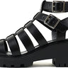 Soda Multi Strap Low Block Heel Sandals | Shoe Time