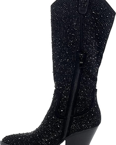 Rhinestone Western Cowboy Pull-on Boots River-11 | Shoe Time