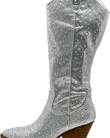 Rhinestone Western Cowboy Pull-on Boots River-11 | Shoe Time