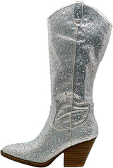 Rhinestone Western Cowboy Pull-on Boots River-11 | Shoe Time