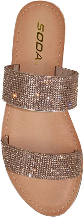 Sandalias plateadas con strass de Soda Shoes Among – SHOE TIME