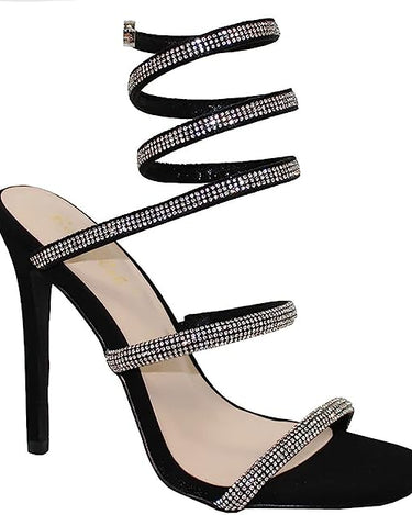 Bonnibel Rhinestone Spiral High Heels Patricia-1 | Shoe Time