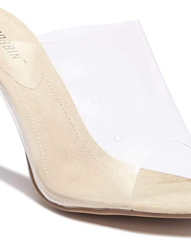 Cape Robbin Clear Mule Heels Stealthy | Shoe Time