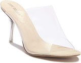 Cape Robbin Clear Mule Heels Stealthy | Shoe Time