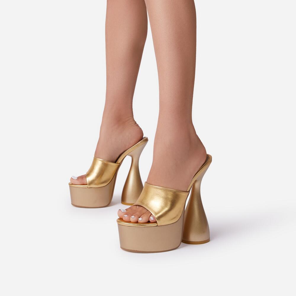 Peep Toe Platform Mule Heel Sandals Own-It By Lemonade – Shoe Time