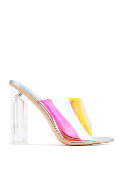 Transparent Clear Chunky Block Heels | Shoe Time