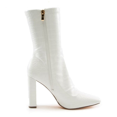 White Animal Print Ankle Bootie Zachery-1 By Liliana