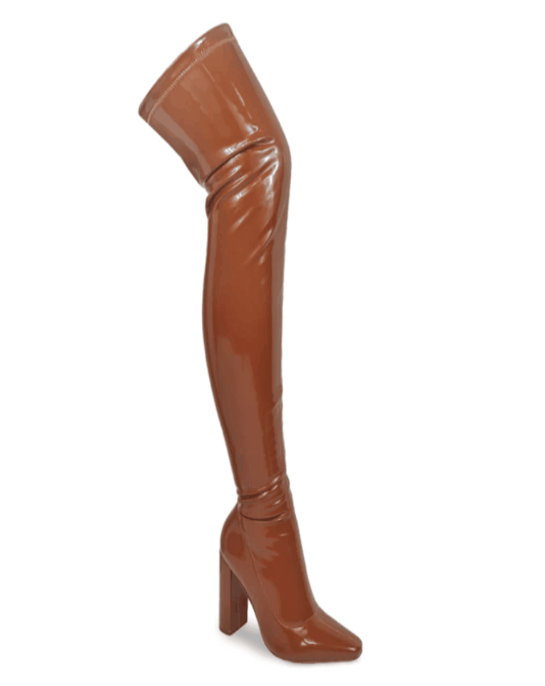 Liliana Pat-01 Thigh High Stretchy Boots