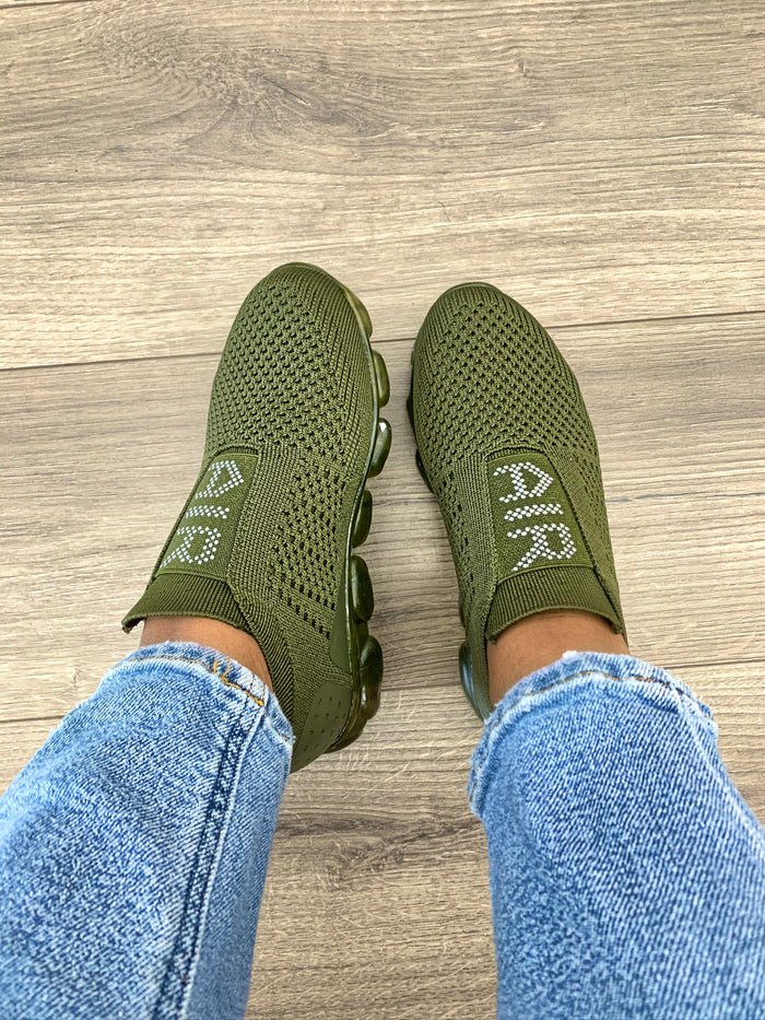 Olive Air Comfortable Sneakers 3097