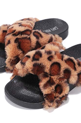 Furry Faux Fur Slides Grande Cape Robbin | Shoe Time