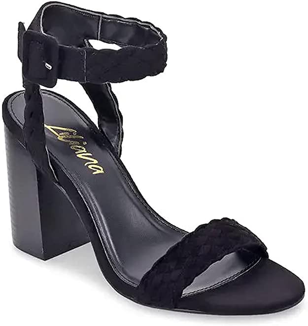 Woven Heeled Sandals Ankle Strap Heels Marlene-1 by Liliana