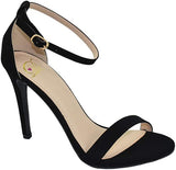 My Delicious Shoes Ankle Strap High Heel Black