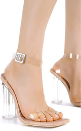 Cape Robbin Lula Clear Open Toe Heels - 4