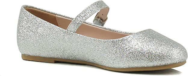 Soda Hookup Childrens Mary Jane Ballet Flat, Kids Girl Comfort Shoes