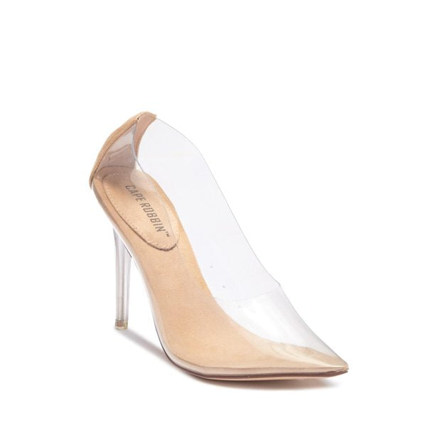 Transparent Clear Pointed Toe Stiletto High Heel Pumps | Shoe Time