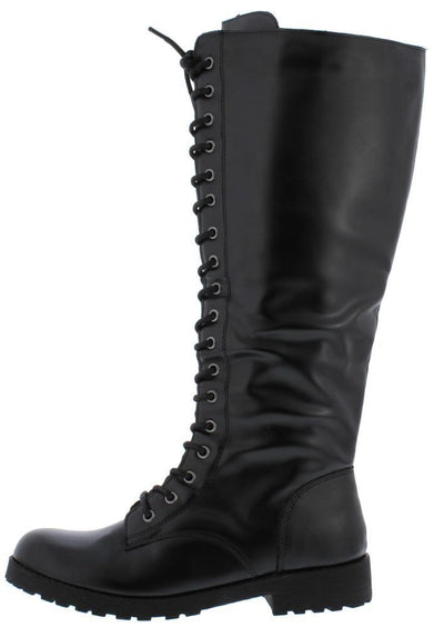 Energy Red Chunky Sole Ankle Chelsea Biker Boot in Black Faux Leather, Women's Size US 8 - Ego