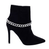 Women Shiny Draped Chain Ankle Booties Cravings By Mata shoes | Shoe Time